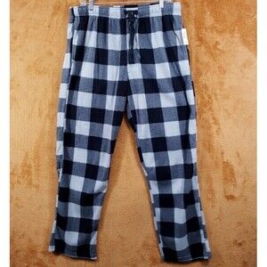 LUCKY BRAND Sleepwear Mens XL Gray Black Buffalo Check Fleece Pajama Pants PJs